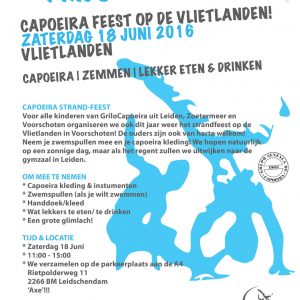 Capoeira strandfeest voor Kids – seizoenafsluiting 2016!